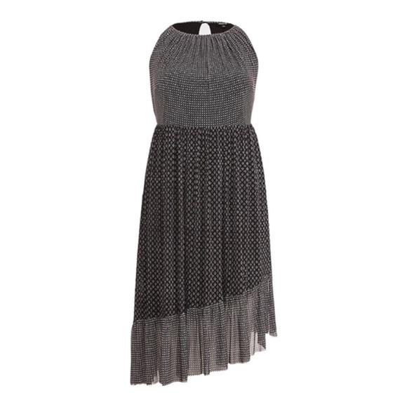 TORRID BLACK DIAMOND MESH ASYMMETRICAL DRESS - Picture 4 of 4